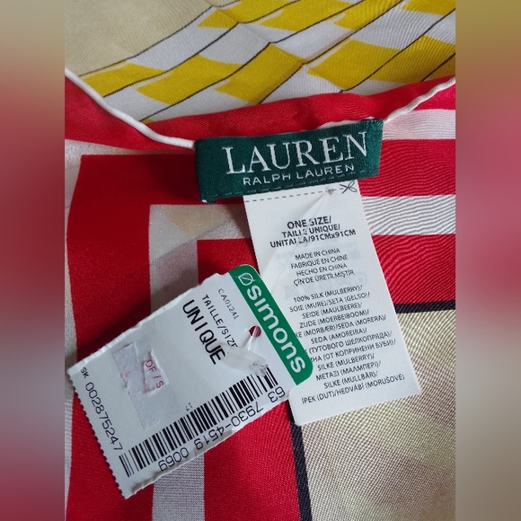 Silk scarf Lauren Ralph Lauren 100% Silk - Picture 4 of 8